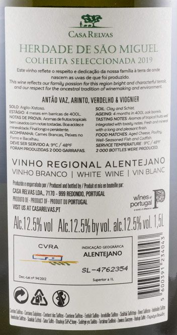 2019 Herdade de São Miguel Colheita Seleccionada branco 1,5L