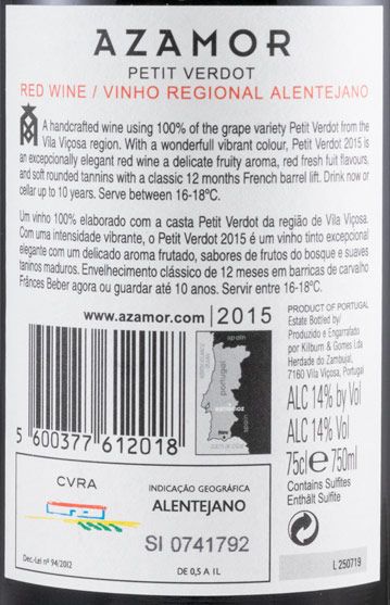 2015 Azamor Petit Verdot tinto
