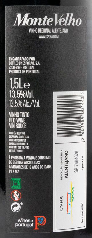 2019 Herdade do Esporão Monte Velho red 1.5L