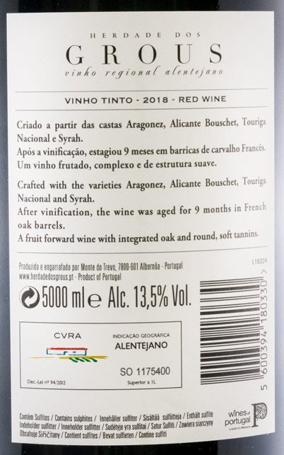 2018 Herdade dos Grous red 5L