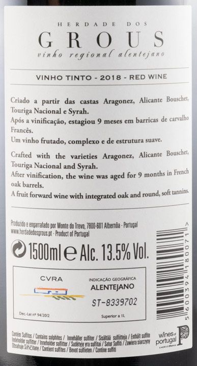 2018 Herdade dos Grous red 1.5L
