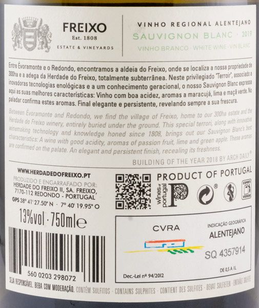 2019 Herdade do Freixo Sauvignon Blanc white