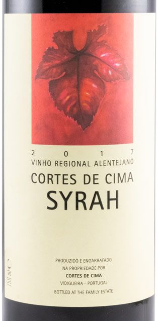 2017 Cortes de Cima Syrah red
