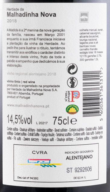 2018 Malhadinha tinto