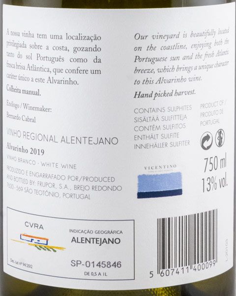 2019 Vicentino Alvarinho white