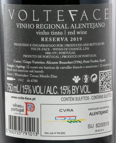 2019 Volteface Reserva red