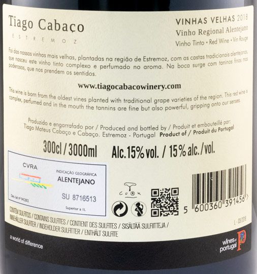 2018 Tiago Cabaço Vinhas Velhas tinto 3L