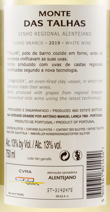 2019 Monte das Talhas white