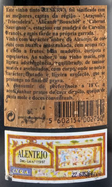 2000 Borba Reserva red (cork label)