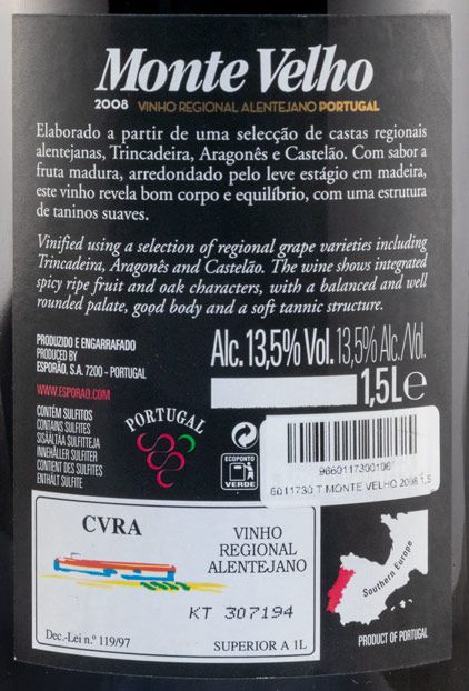 2008 Esporão Monte Velho tinto 1,5L