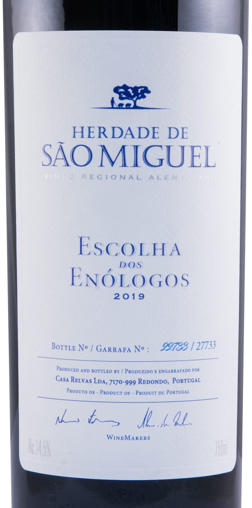 2019 Herdade de São Miguel Escolha dos Enológos red