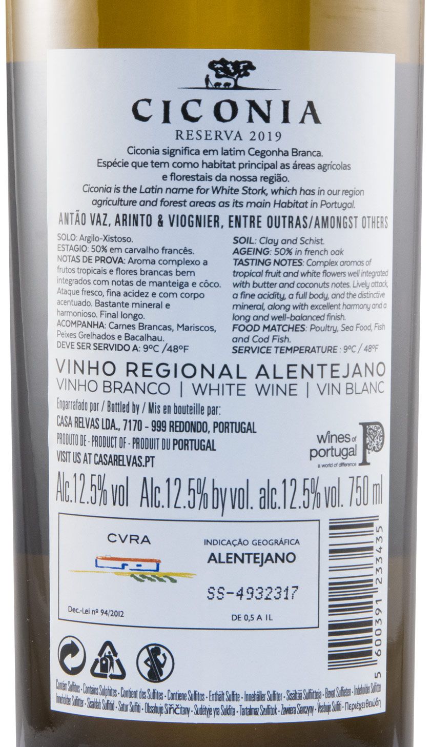 2019 Ciconia Reserva branco