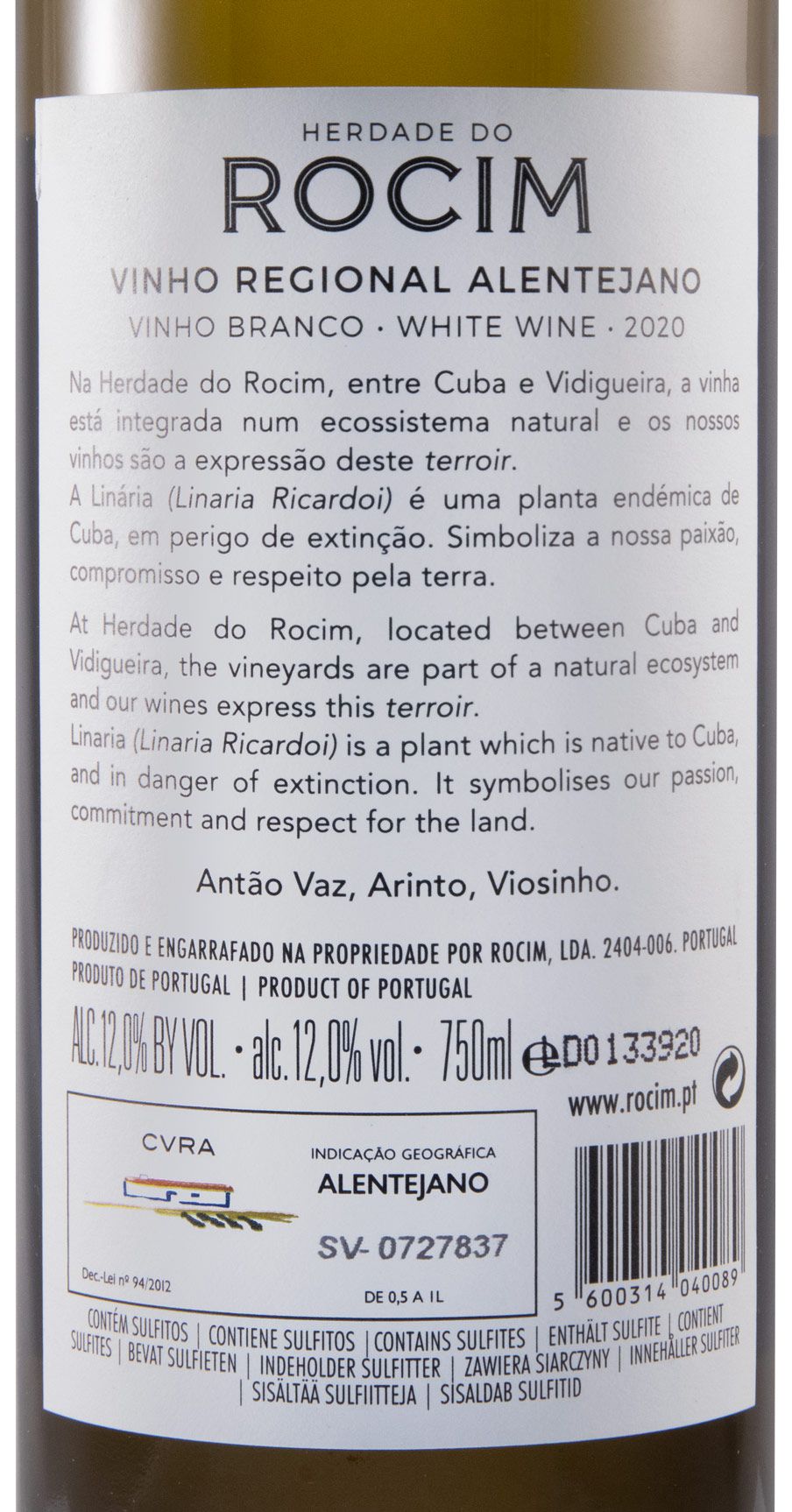 2020 Herdade do Rocim white