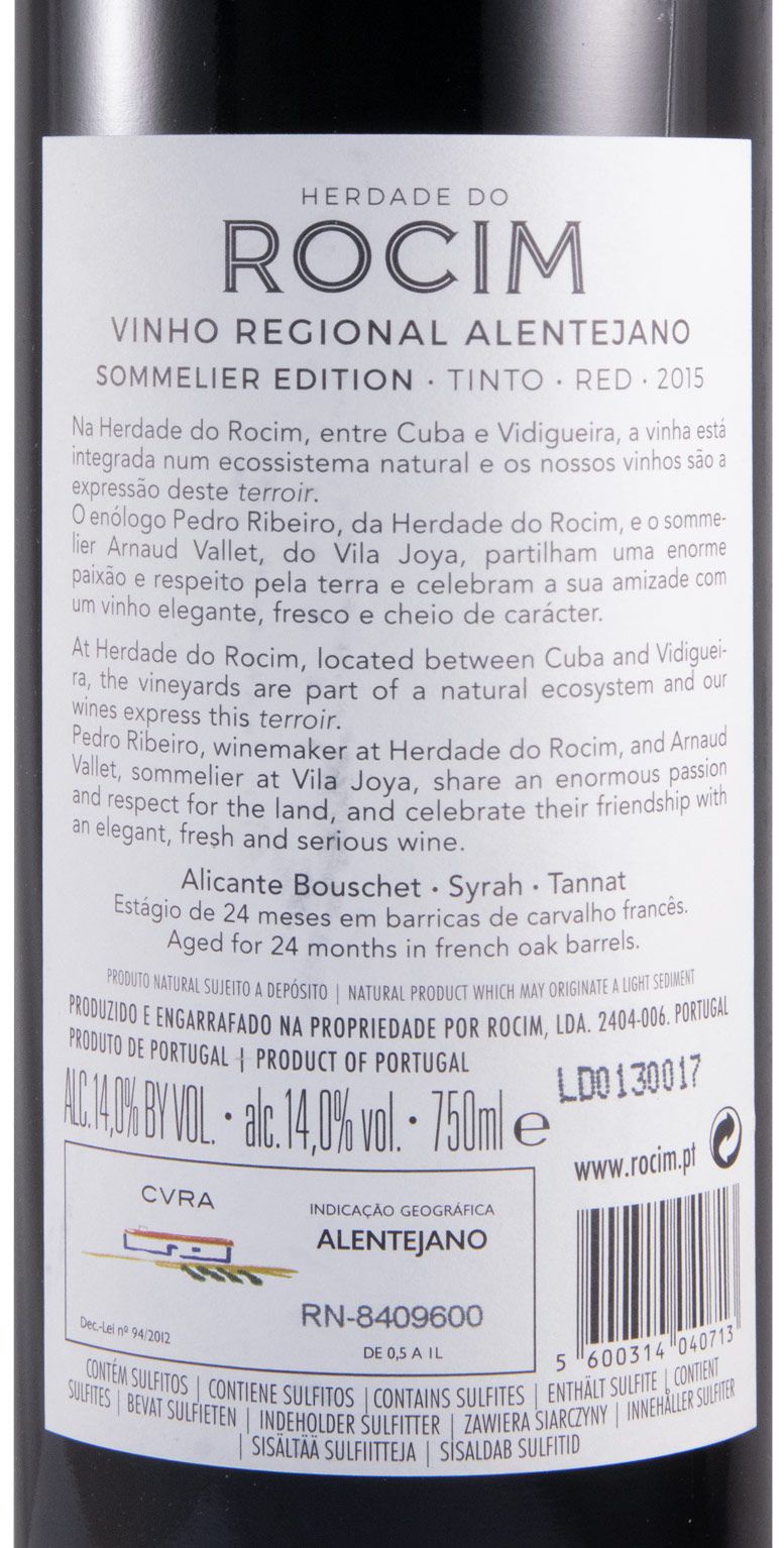 2015 Herdade do Rocim Sommelier Edition red