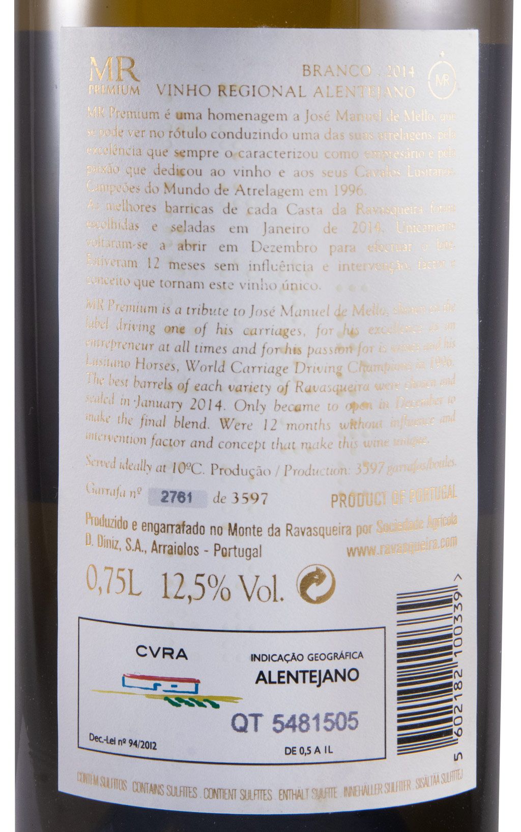2014 Monte da Ravasqueira MR Premium white
