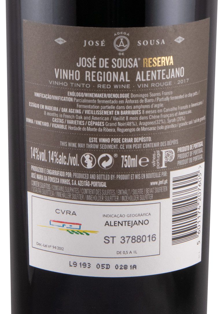 2017 José Maria da Fonseca José de Sousa Reserva tinto