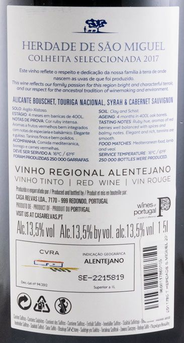 2017 Herdade de São Miguel Colheita Seleccionada red 1.5L