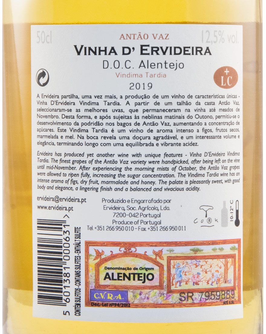 2019 Vinha D'Ervideira Vindima Tardia white 50cl