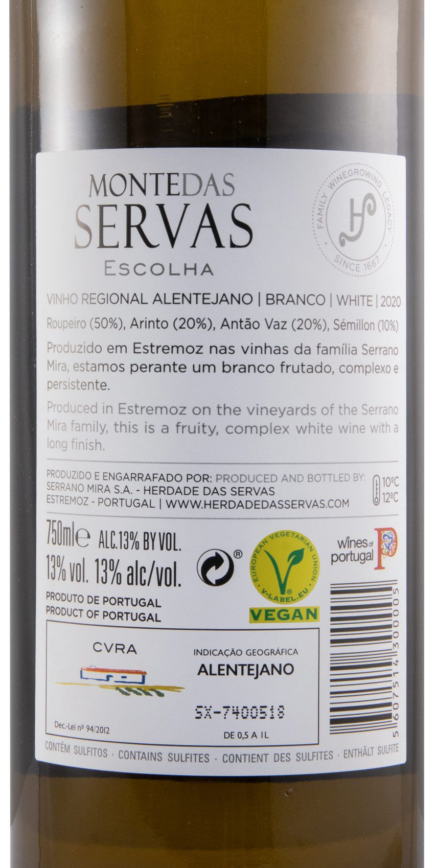 2020 Monte das Servas Escolha white