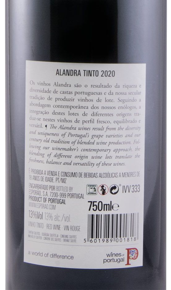 2020 Esporão Alandra tinto