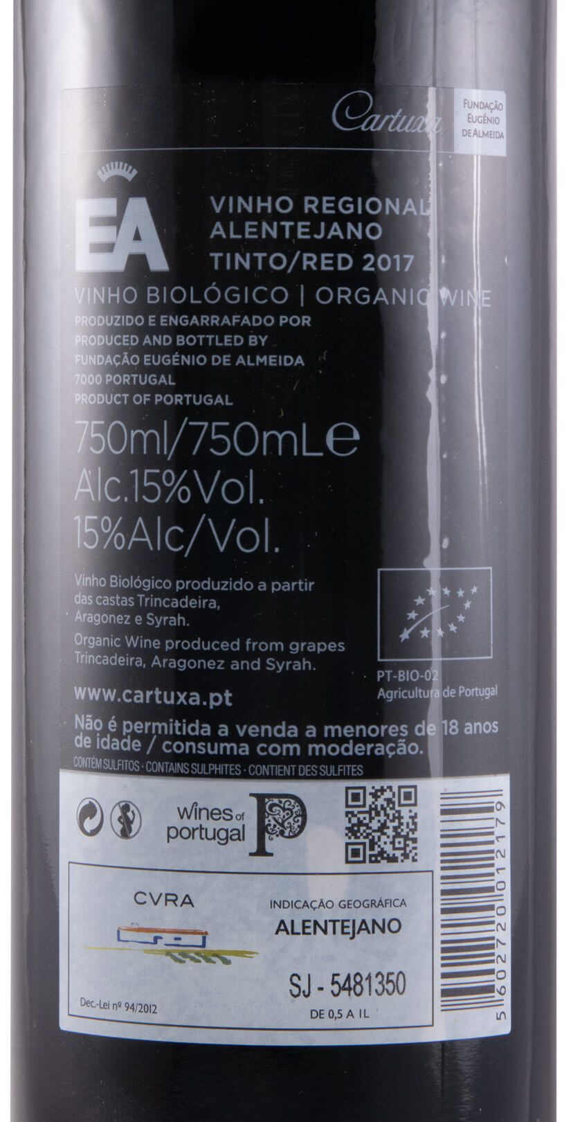2017 Fundação Eugénio de Almeida EA biológico tinto