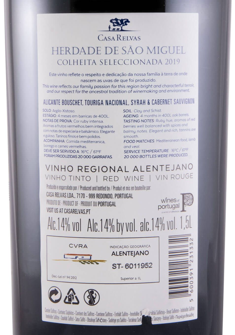 2019 Herdade de São Miguel Colheita Seleccionada red 1.5L