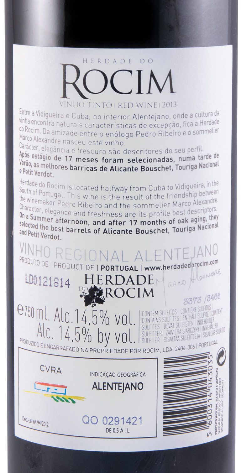 2013 Herdade do Rocim Sommelier Edition tinto