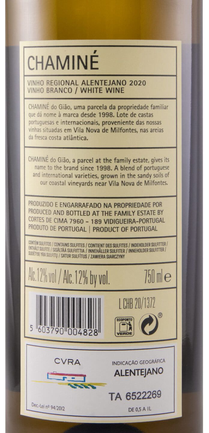 2020 Cortes de Cima Chaminé white