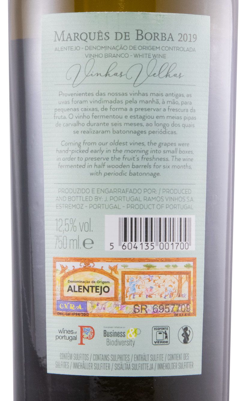 2019 João Portugal Ramos Marquês de Borba Vinhas Velhas branco