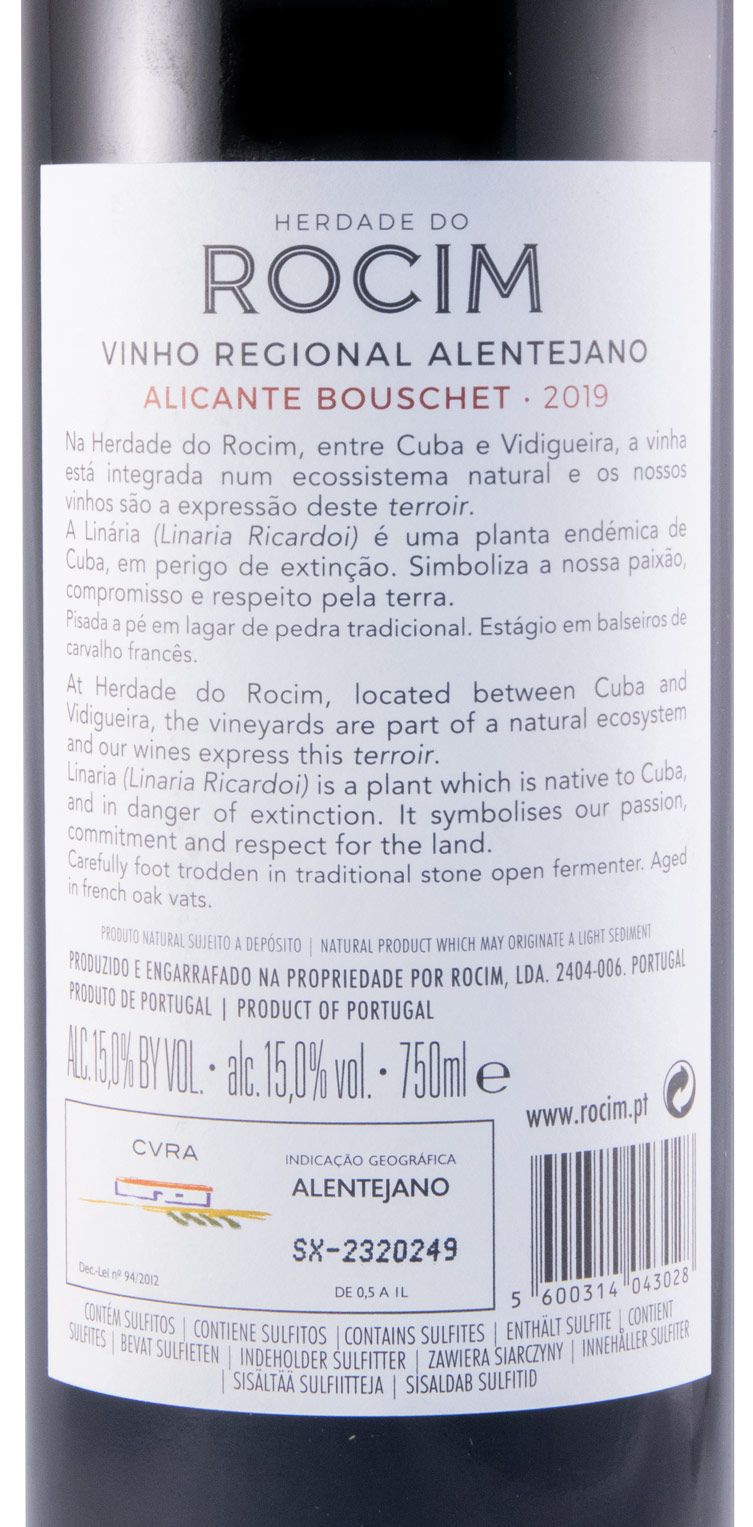2019 Herdade do Rocim Alicante Bouschet tinto