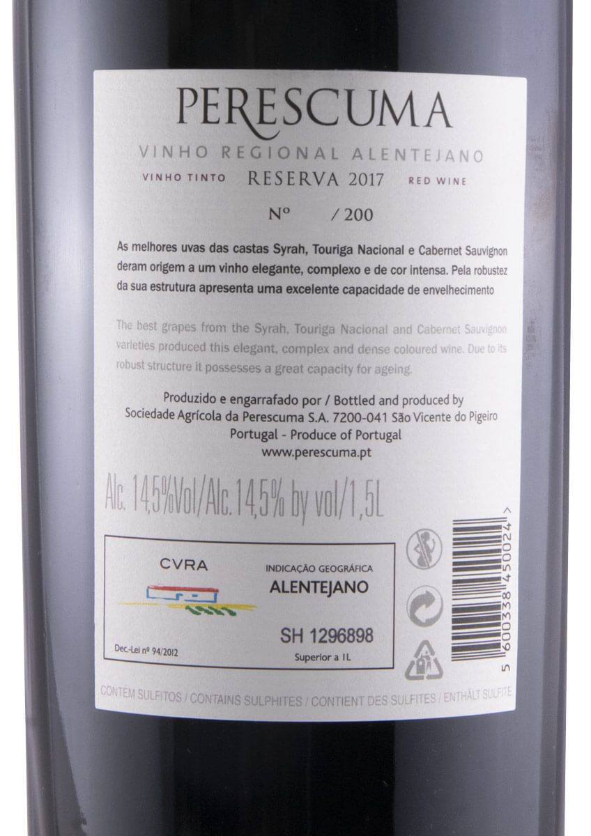 2017 Perescuma N.º 1 Reserva tinto 1,5L