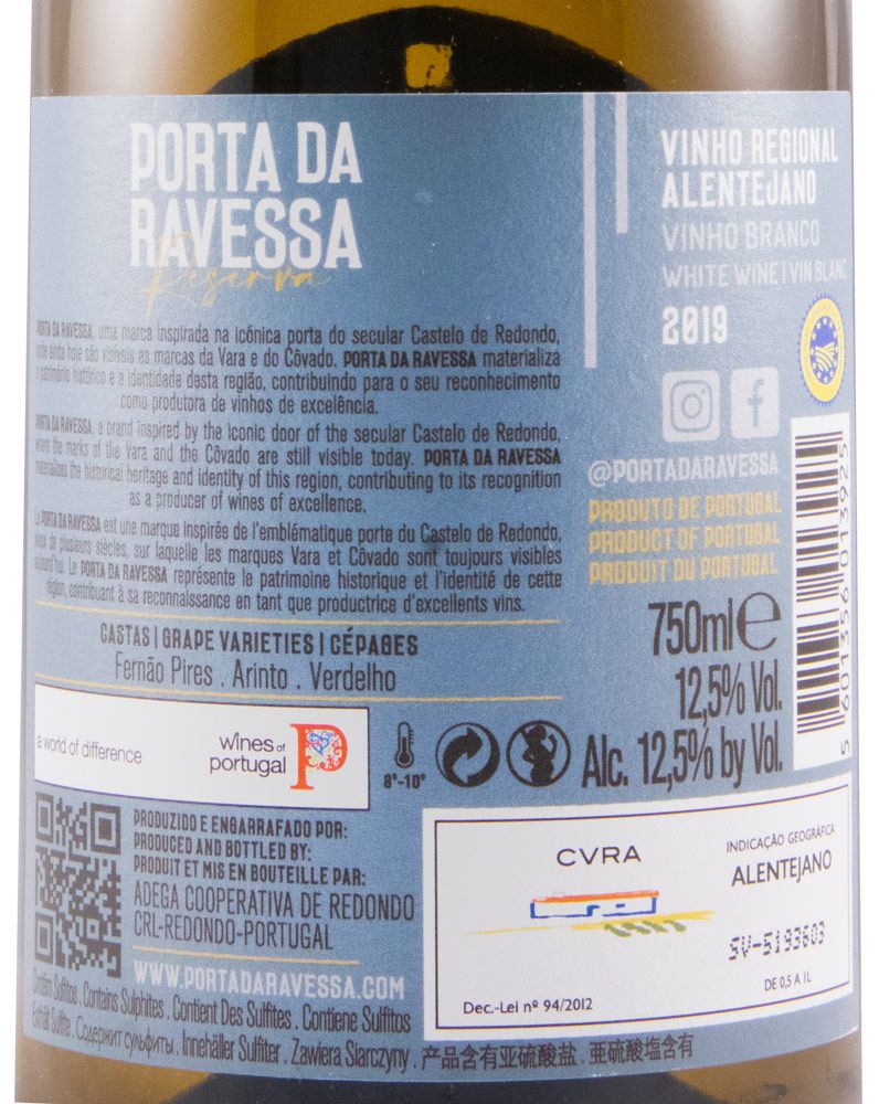 2019 Porta da Ravessa Reserva branco