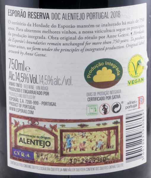 2018 Esporão Reserva red