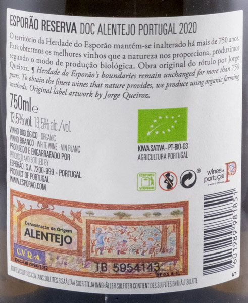 2020 Esporão Reserva organic white