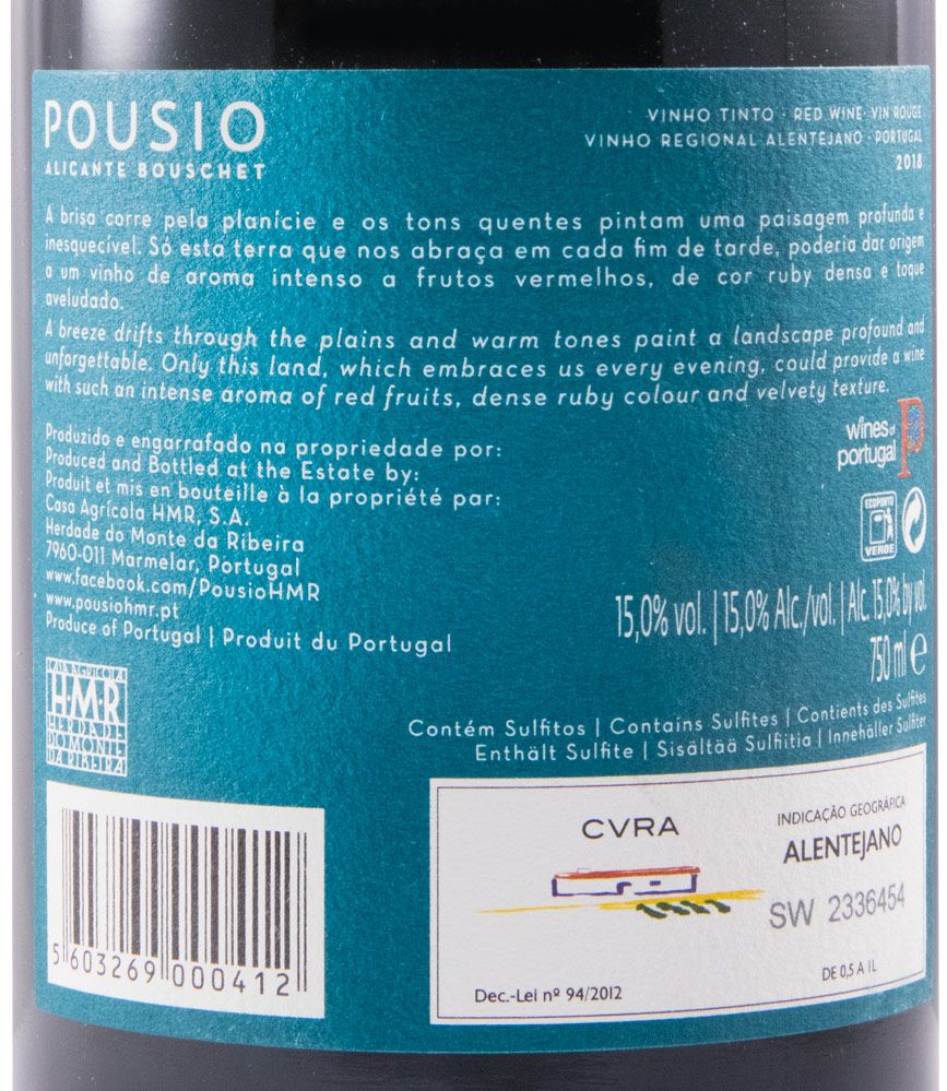2018 Pousio Alicante Bouschet tinto