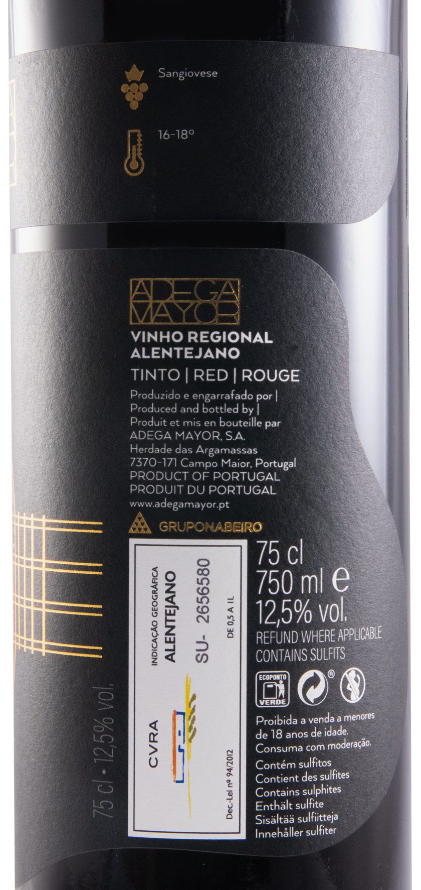 2018 Adega Mayor Sangiovese red