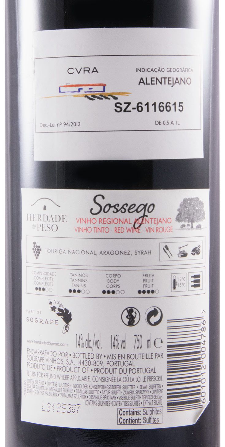 2020 Herdade do Peso Sossego tinto