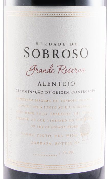 2019 Herdade do Sobroso Grande Reserva red