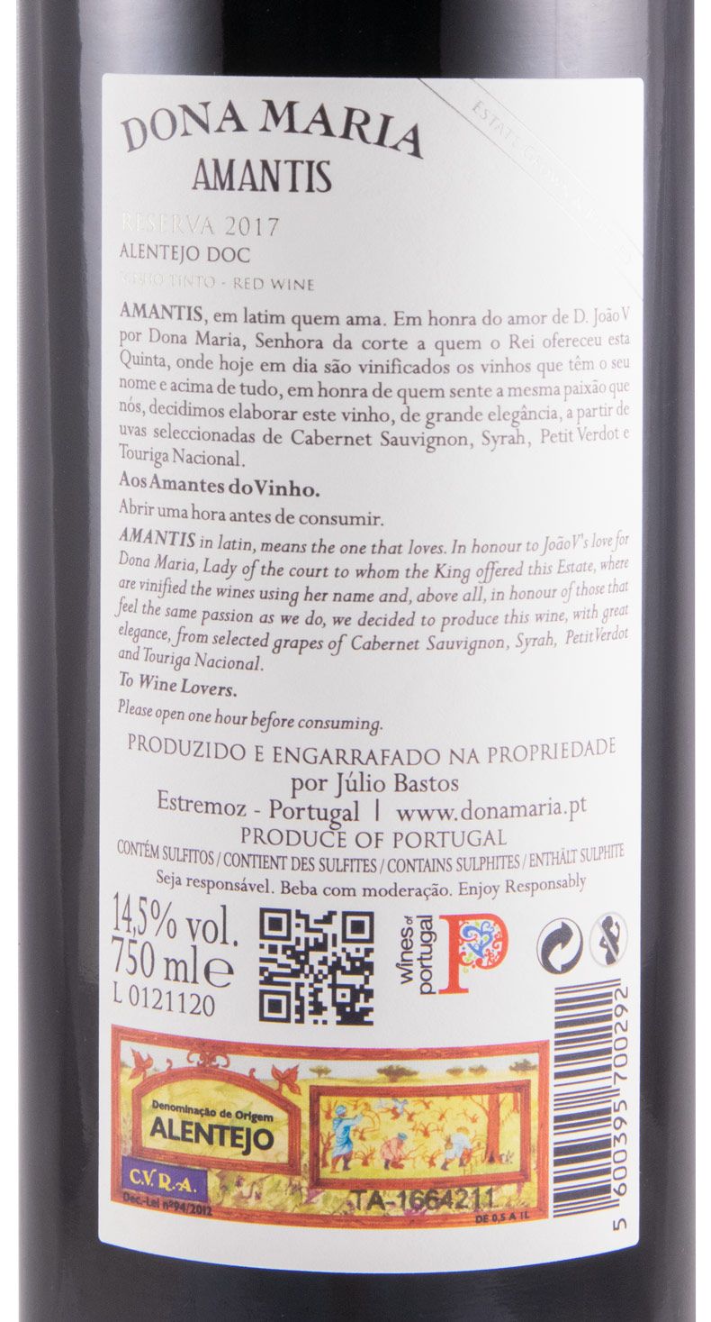 2017 Júlio Bastos Dona Maria Amantis Reserva tinto