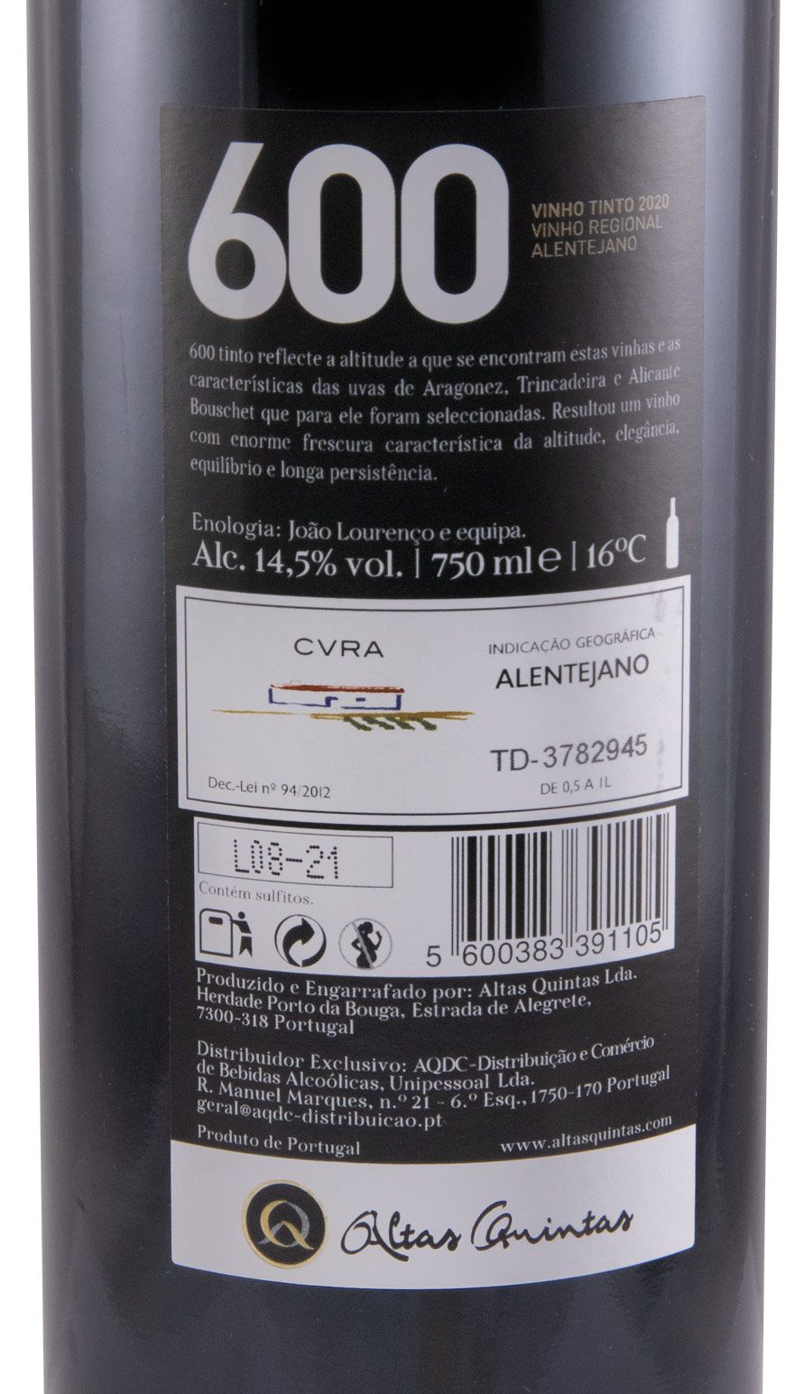 2020 Altas Quintas 600 red
