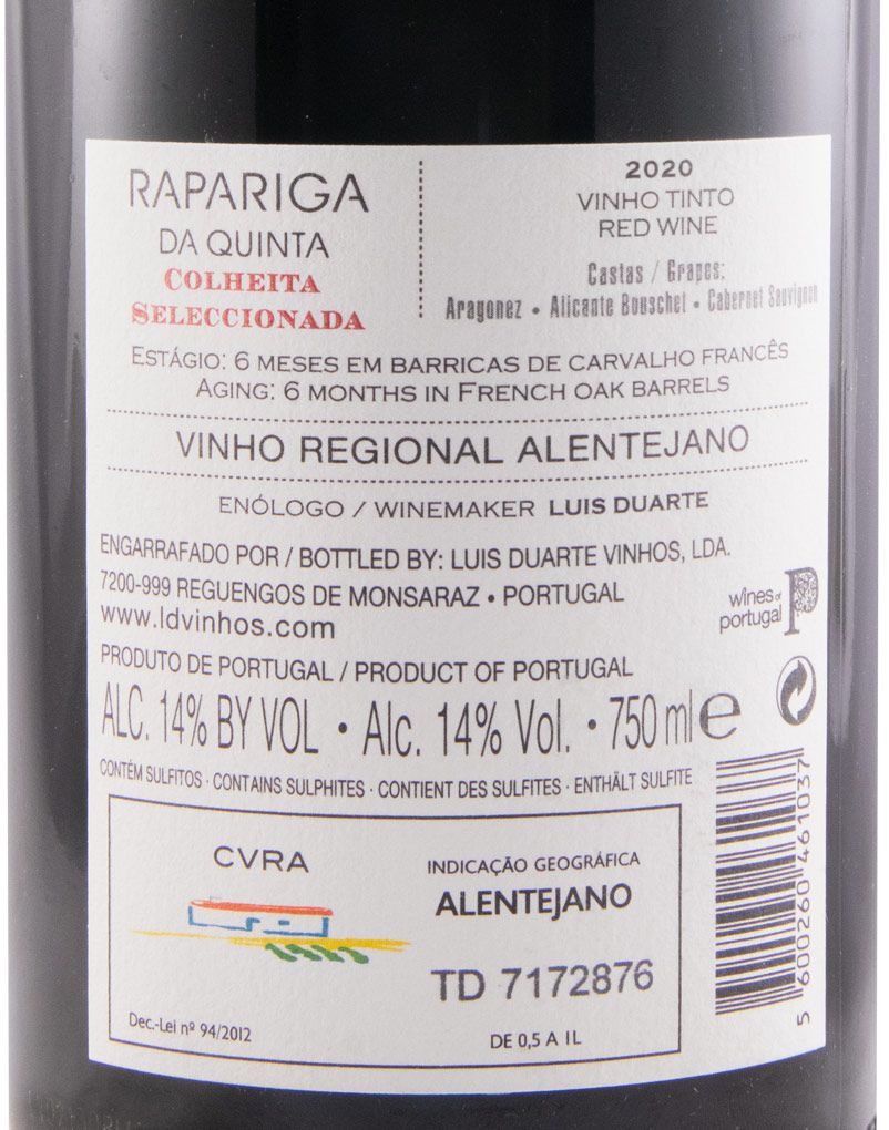 2020 Rapariga da Quinta Colheita Seleccionada tinto