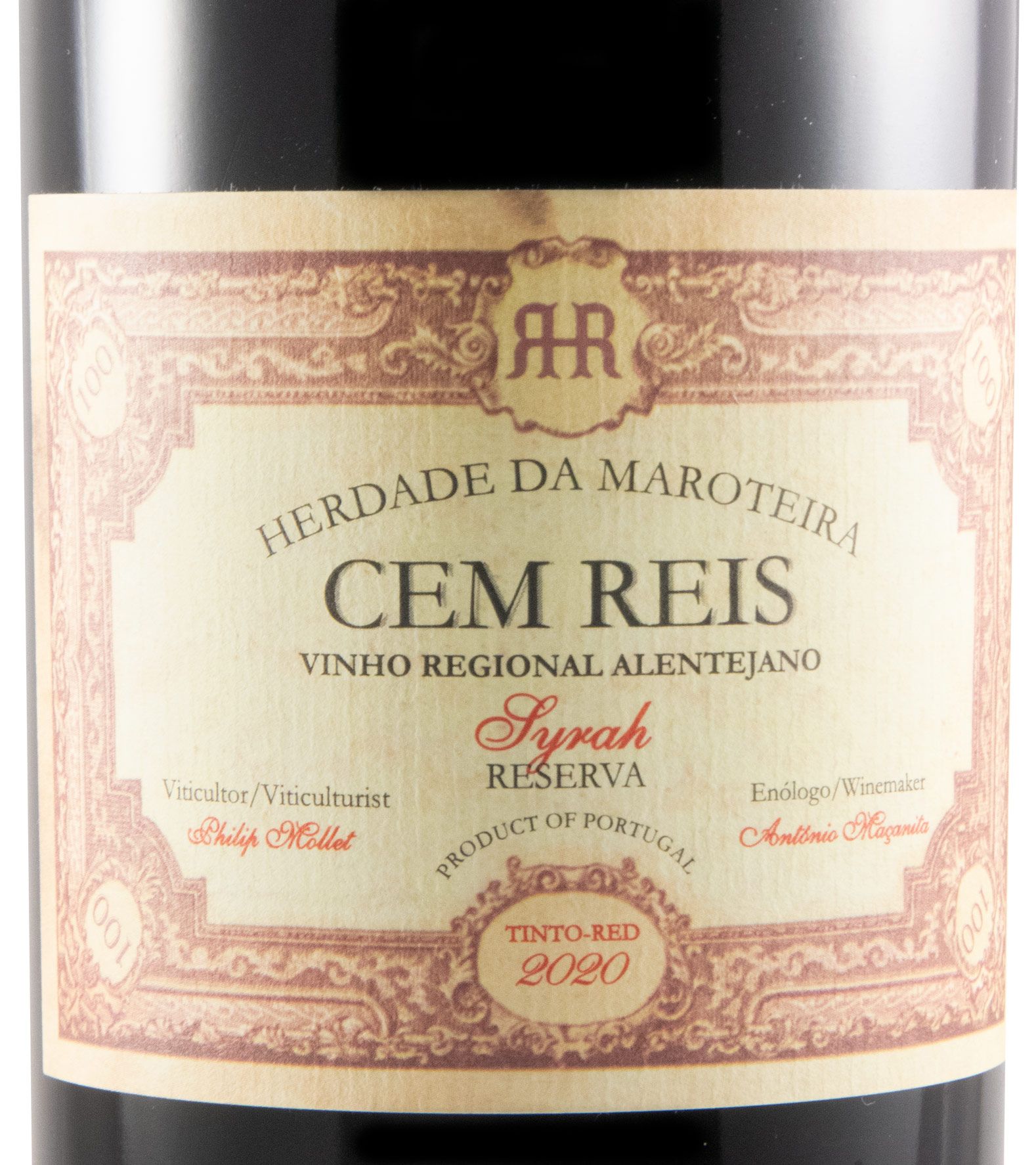 2020 Herdade da Maroteira Cem Reis Syrah Reserva tinto