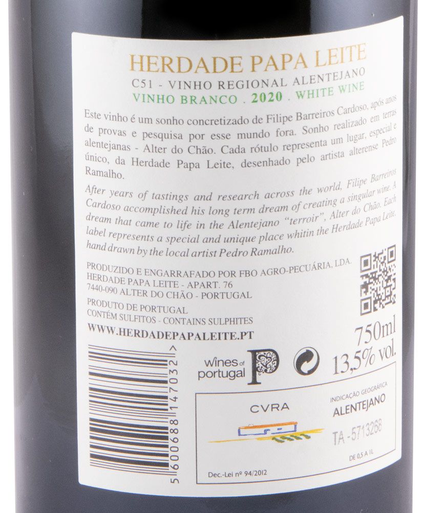 2019 Herdade Papa Leite Heaven's Door branco