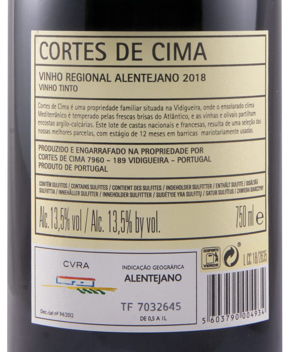 2018 Cortes de Cima tinto