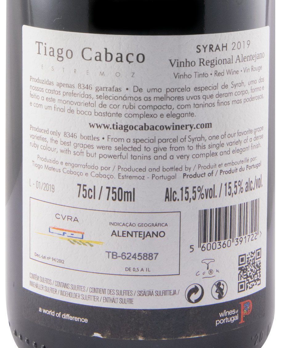 2019 Tiago Cabaço Syrah tinto