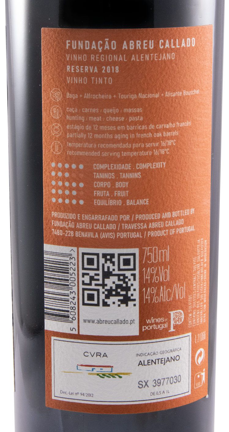 2018 Fundação Abreu Callado Reserva red