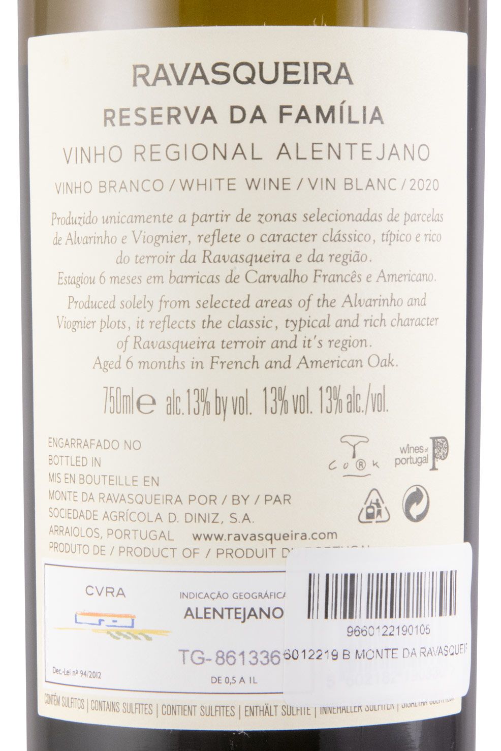 2020 Monte da Ravasqueira Reserva da Família white