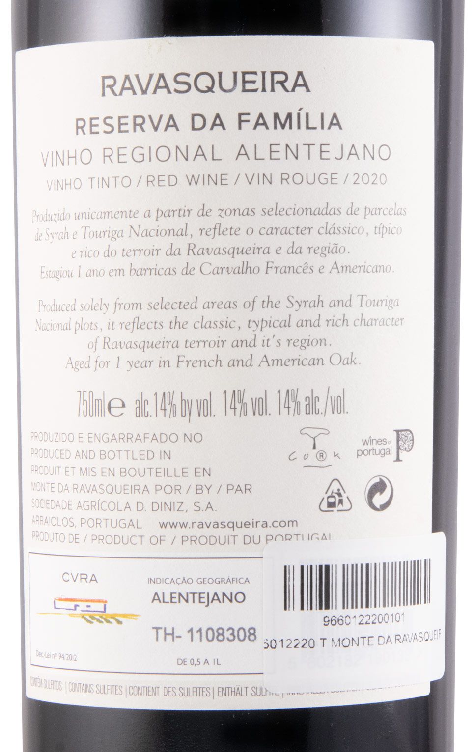 2020 Monte da Ravasqueira Reserva da Família red