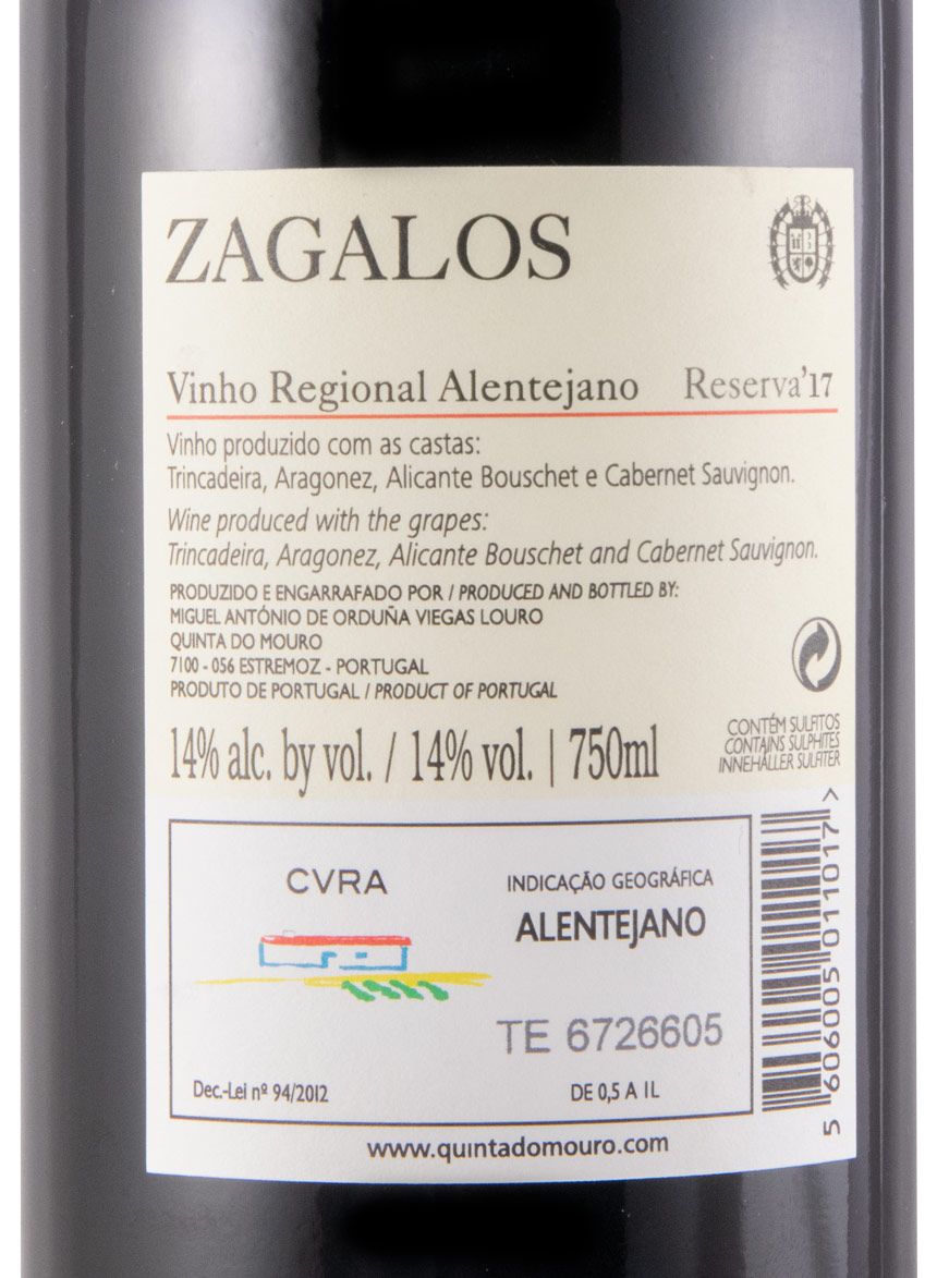 2017 Casa dos Zagalos Reserva red