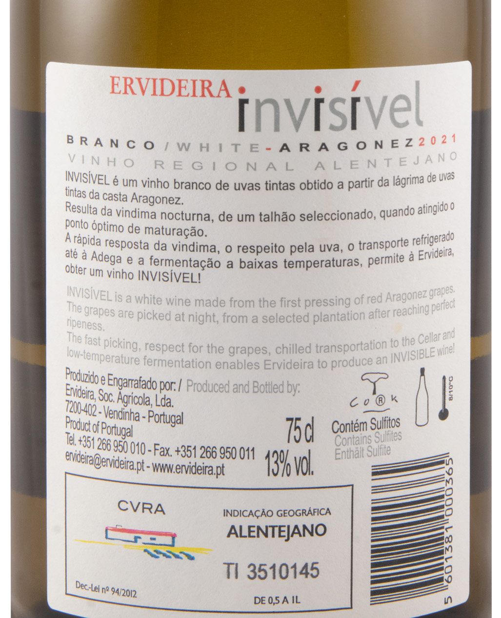 2021 Invisível Aragonez white